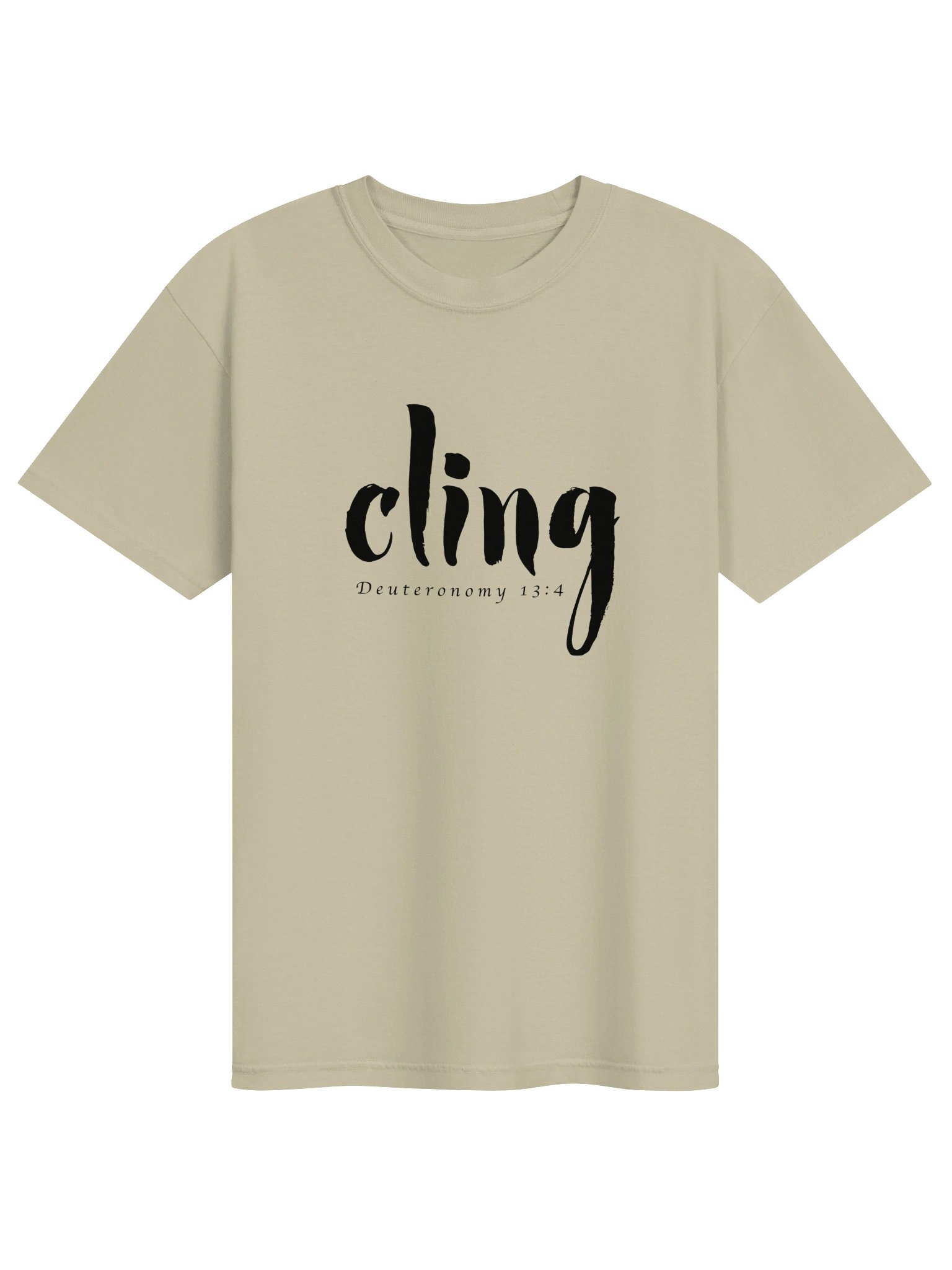 CLING | Deuteronomy 13:4 - Unisex Tee (Black Logo) product image (1)