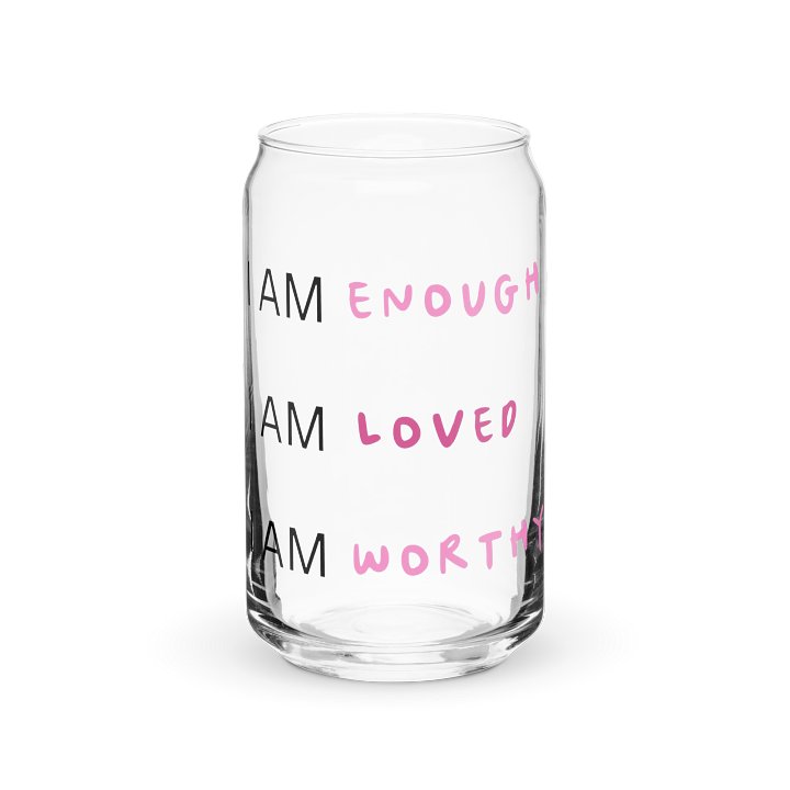 I am loved glass with/without lid & straw product image (1)