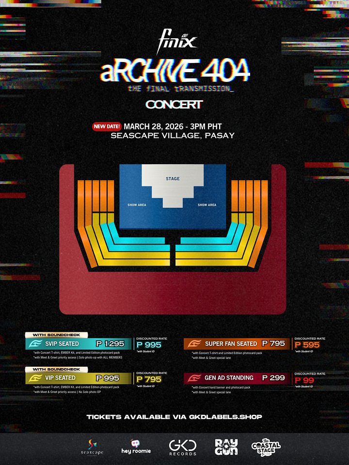 LIMITED FREE GEN AD TICKET aRCHIVE 404 Concert Packages product image (2)