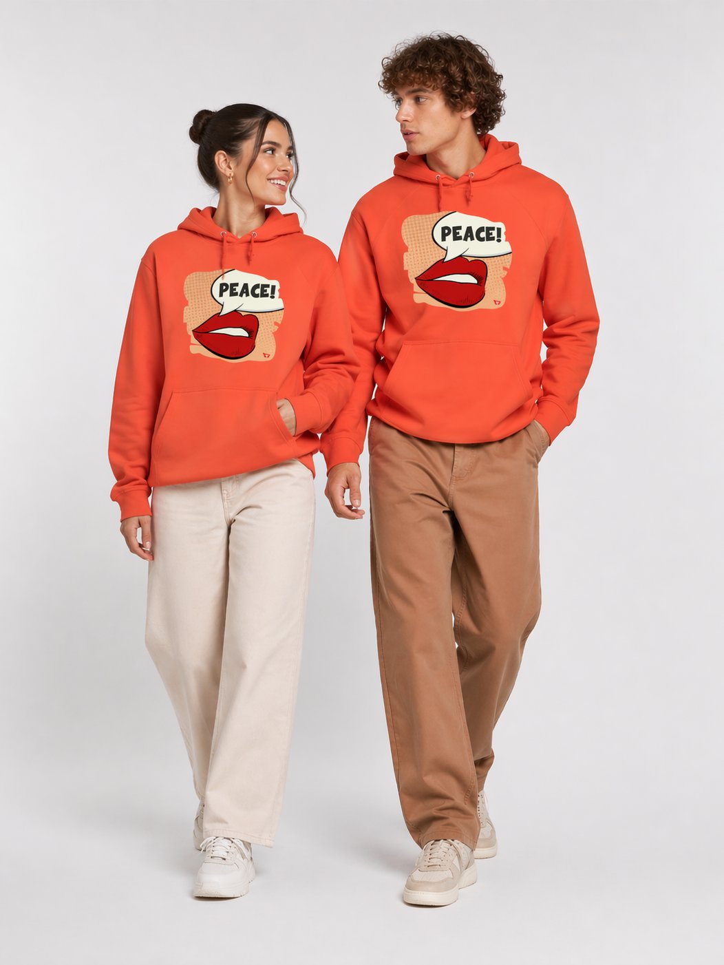 ORGANIC UNISEX HOODIE, PEACE product image (1)