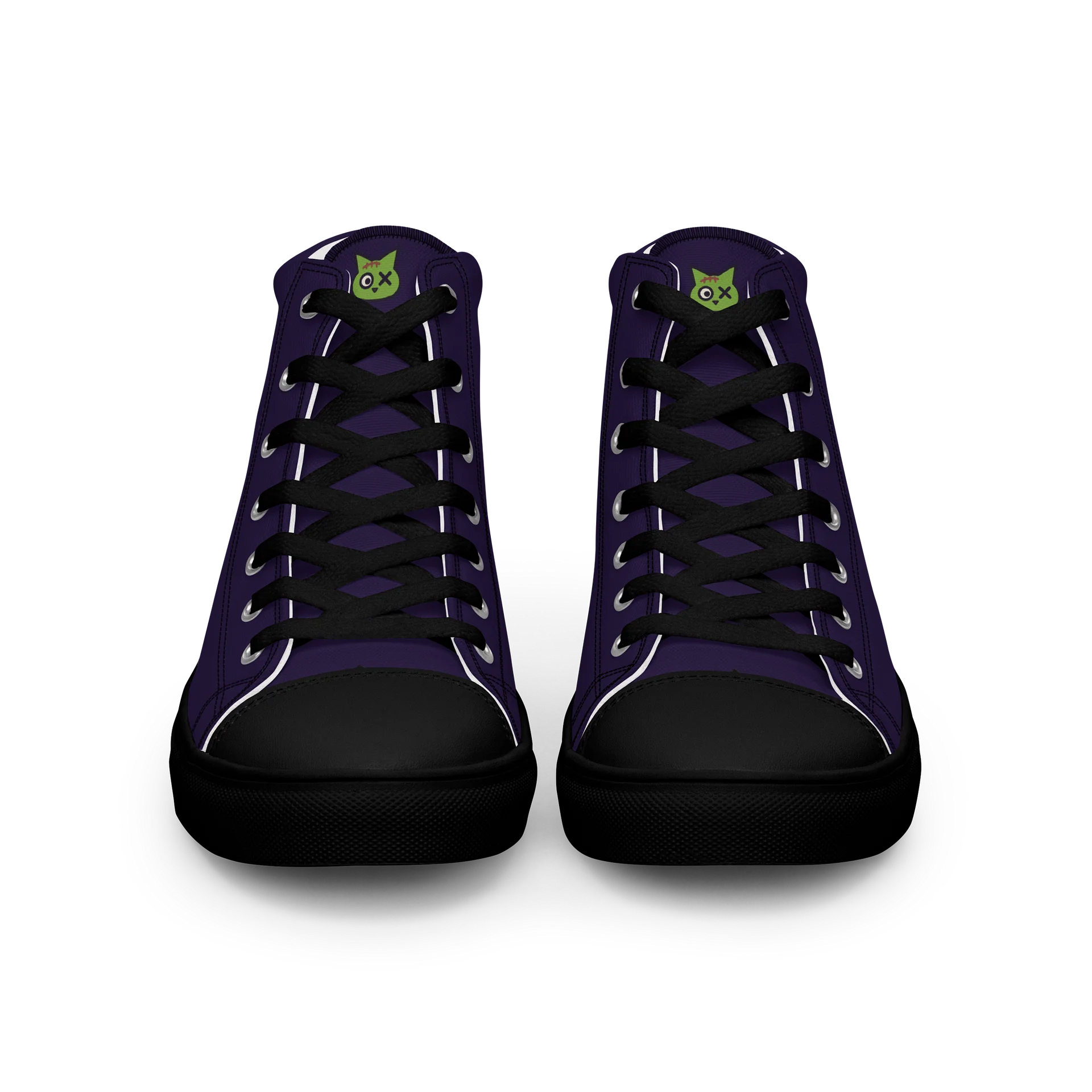 Zombie Cat Kana Men's High Top Canvas Shoes product image (3)