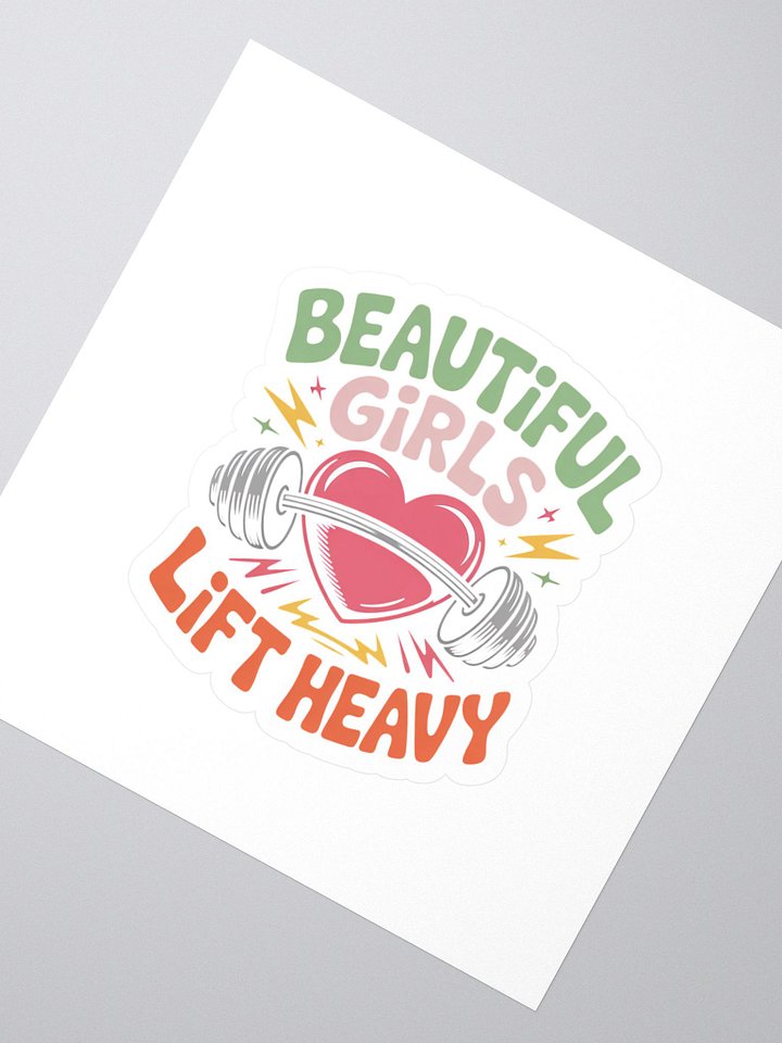 Beautiful Girls Lift Heavy - Retro Groovy Fitness Design product image (2)