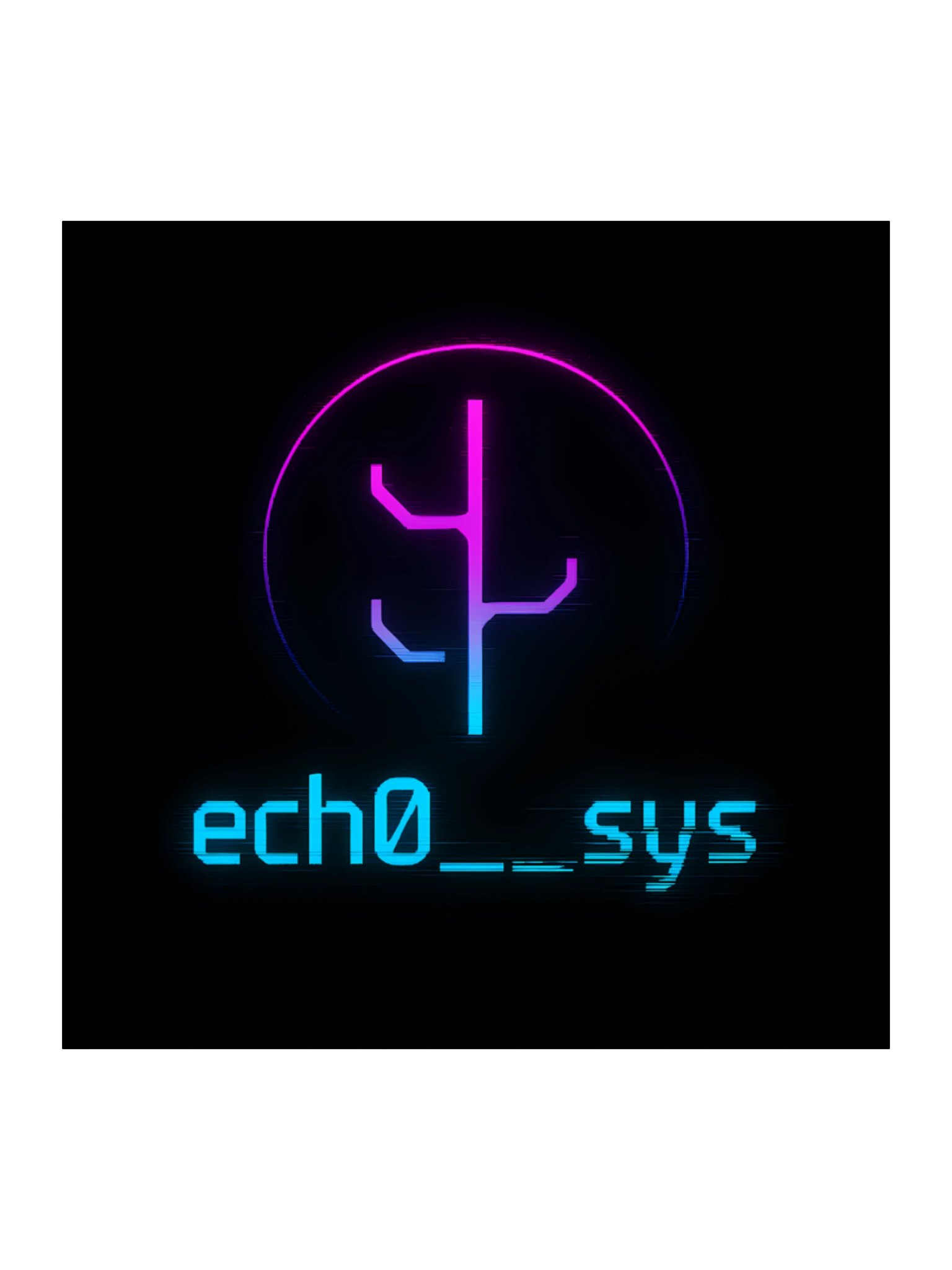 ech0__sys Logo Sticker - Durable Vinyl Kiss-Cut Cyberpunk Decal for Laptops, Notebooks & More product image (1)