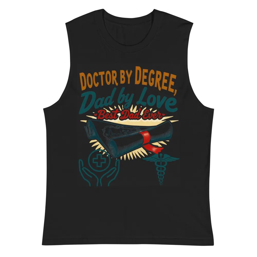 Doctor by Degree, Dad by Love Muscle Tank product image (3)