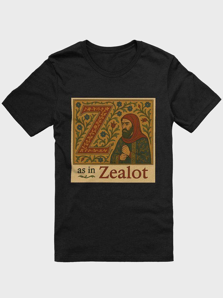 Z as in zealot super soft t-shirt 2 by dark alphabet product image (1)