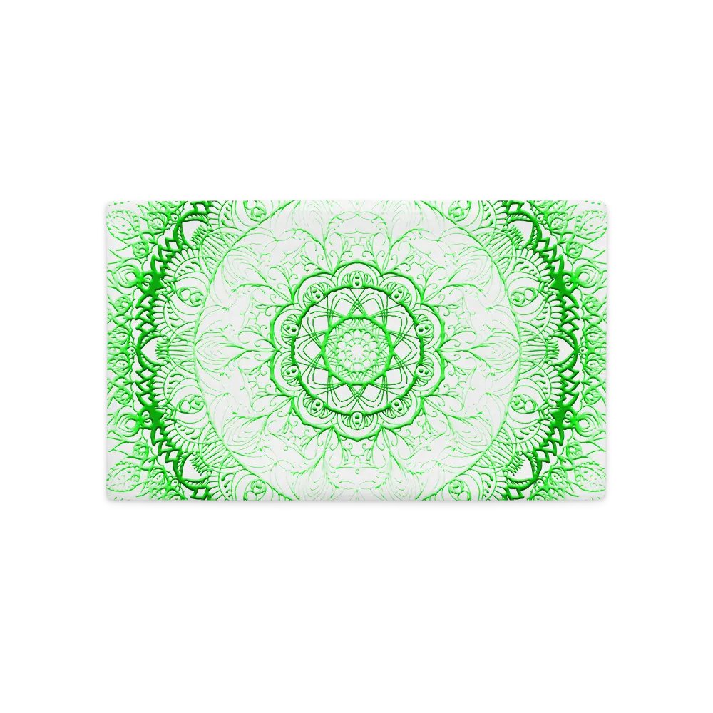 Mystical Green Mandala Pillow Case product image (11)