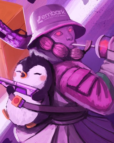 Made this cool The finals overlay screen twitch painting for @ks_rachel.ttv Thank you so much for commissioning. hope you enj...