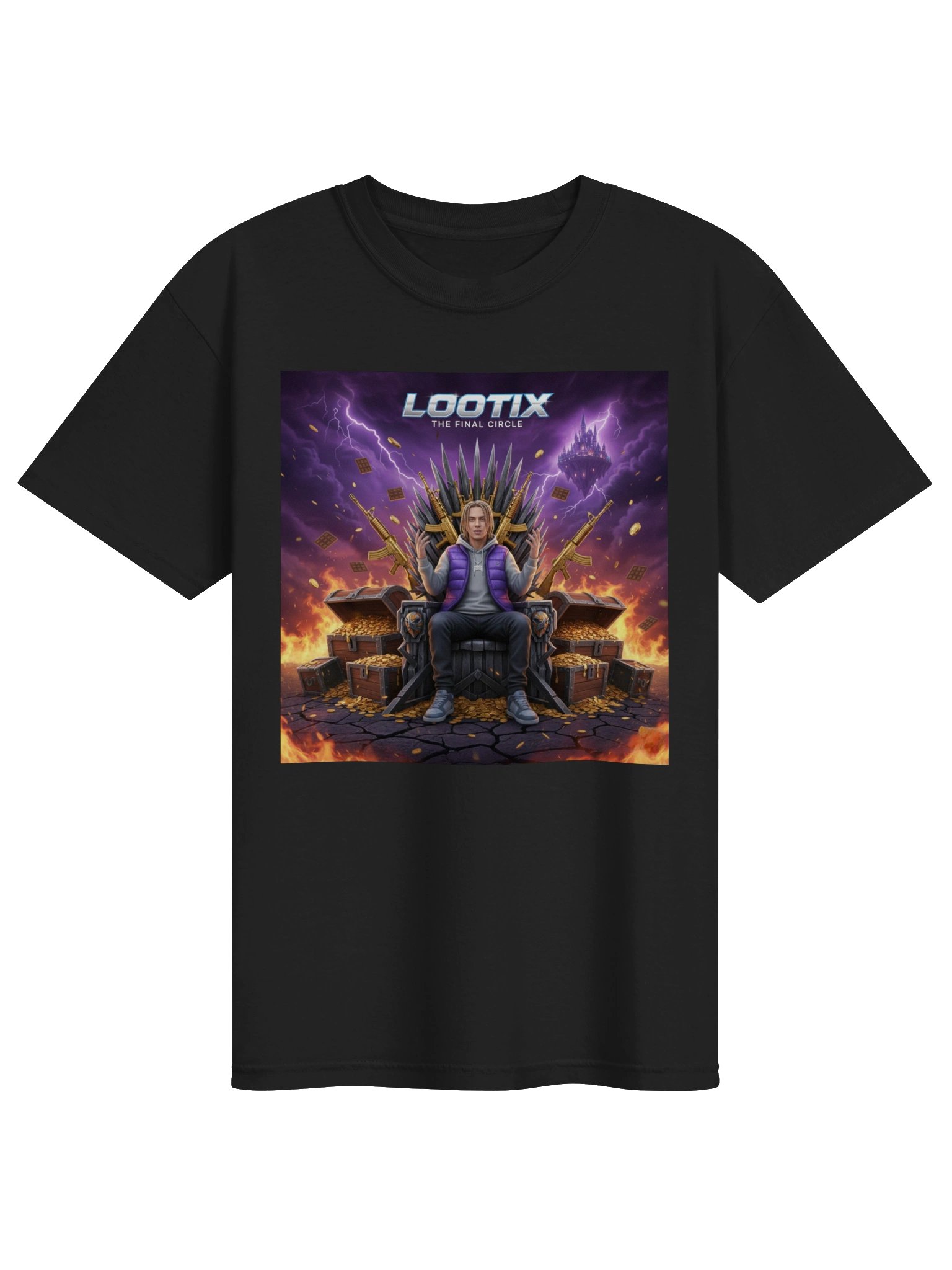 Limited Edition Victory Throne Oversized Tee – Heavyweight Gaming Graphic Shirt product image (1)
