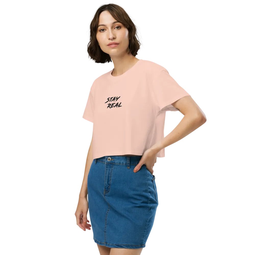 Stay REAL Embroidered Crop Top product image (9)