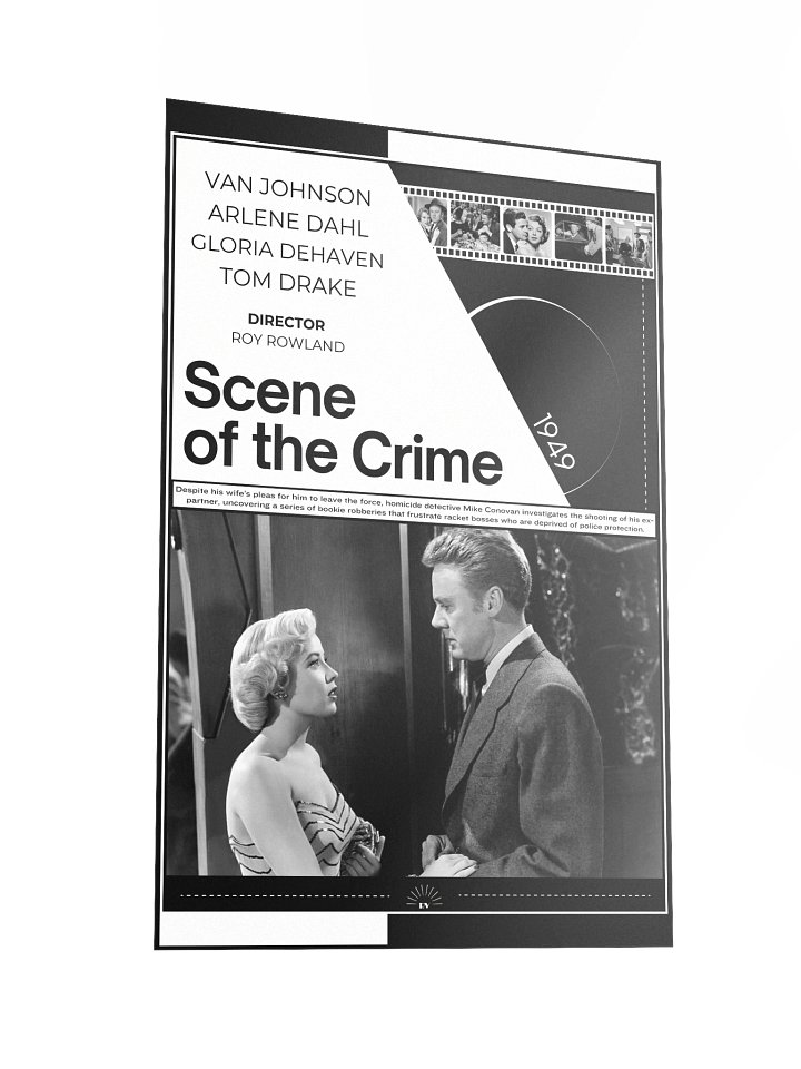 Scene of the Crime with Van Johnson, Arlene Dahl and Gloria DeHaven 1949 | Movie Poster | 12x18 Wall Art product image (2)