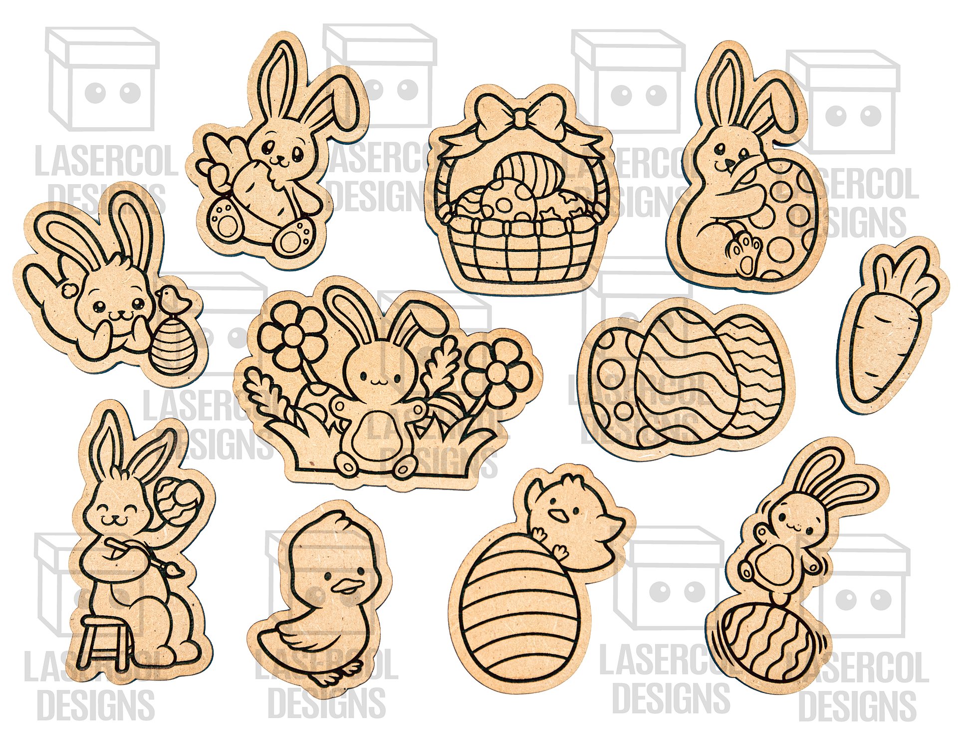 Easter Cutouts/Paint Kit Set 1 & Set 2 - Laser Cut Files product image (5)