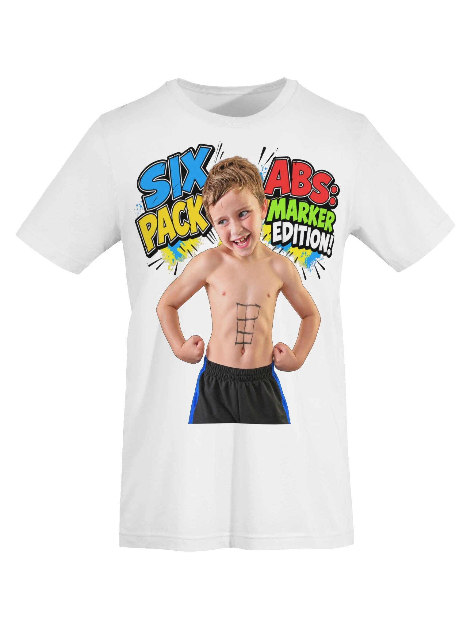 6 Pack Abs, Black Marker Edition T-Shirt product image (5)
