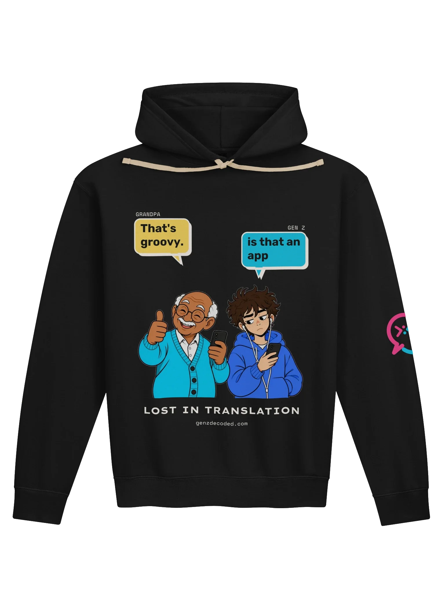 Sudadera con capucha That's Groovy (caricatura), Negro