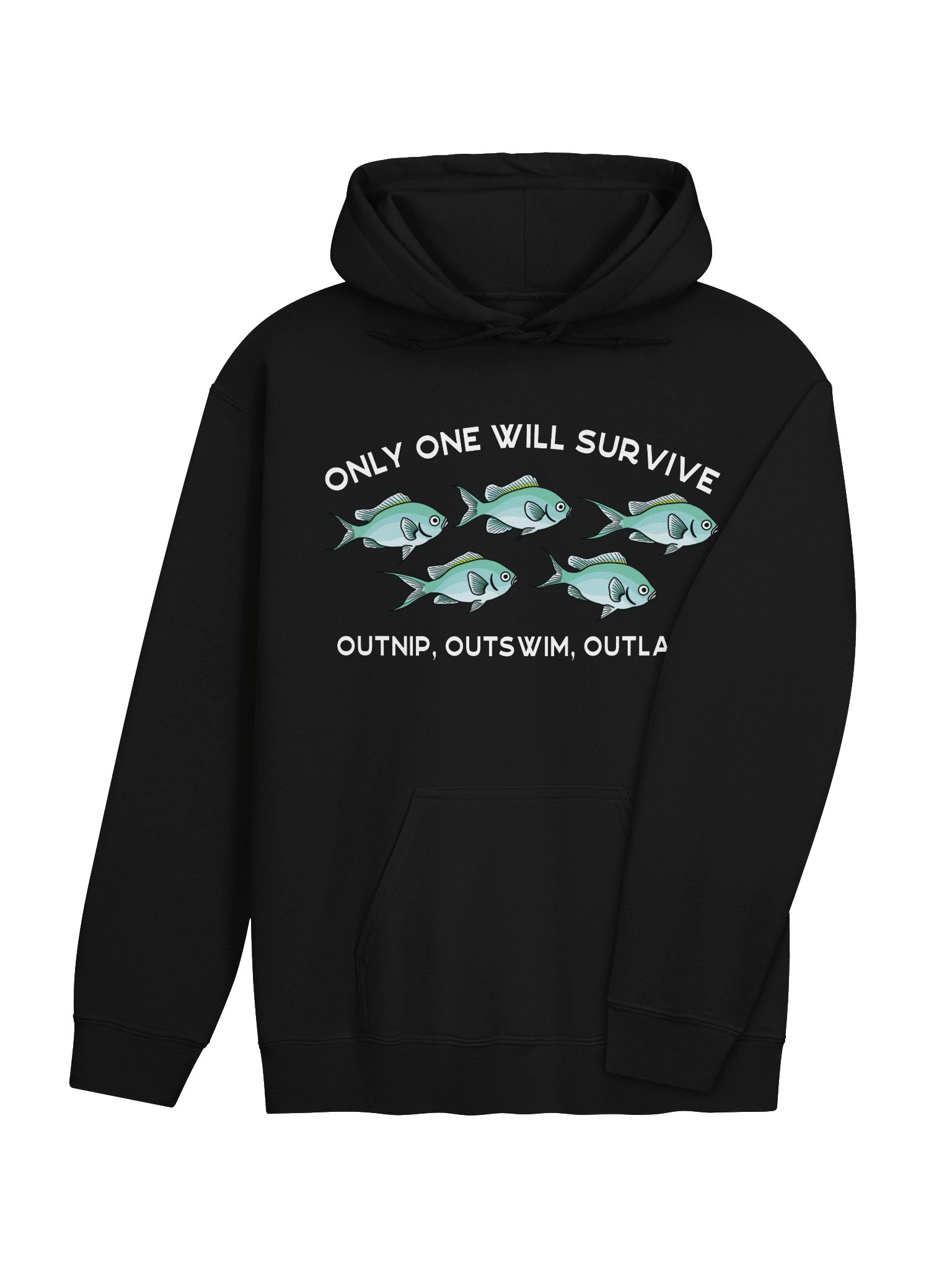 Only One Will Survive Green Chromis Hoodie for Reef Aquarium Lovers product image (17)