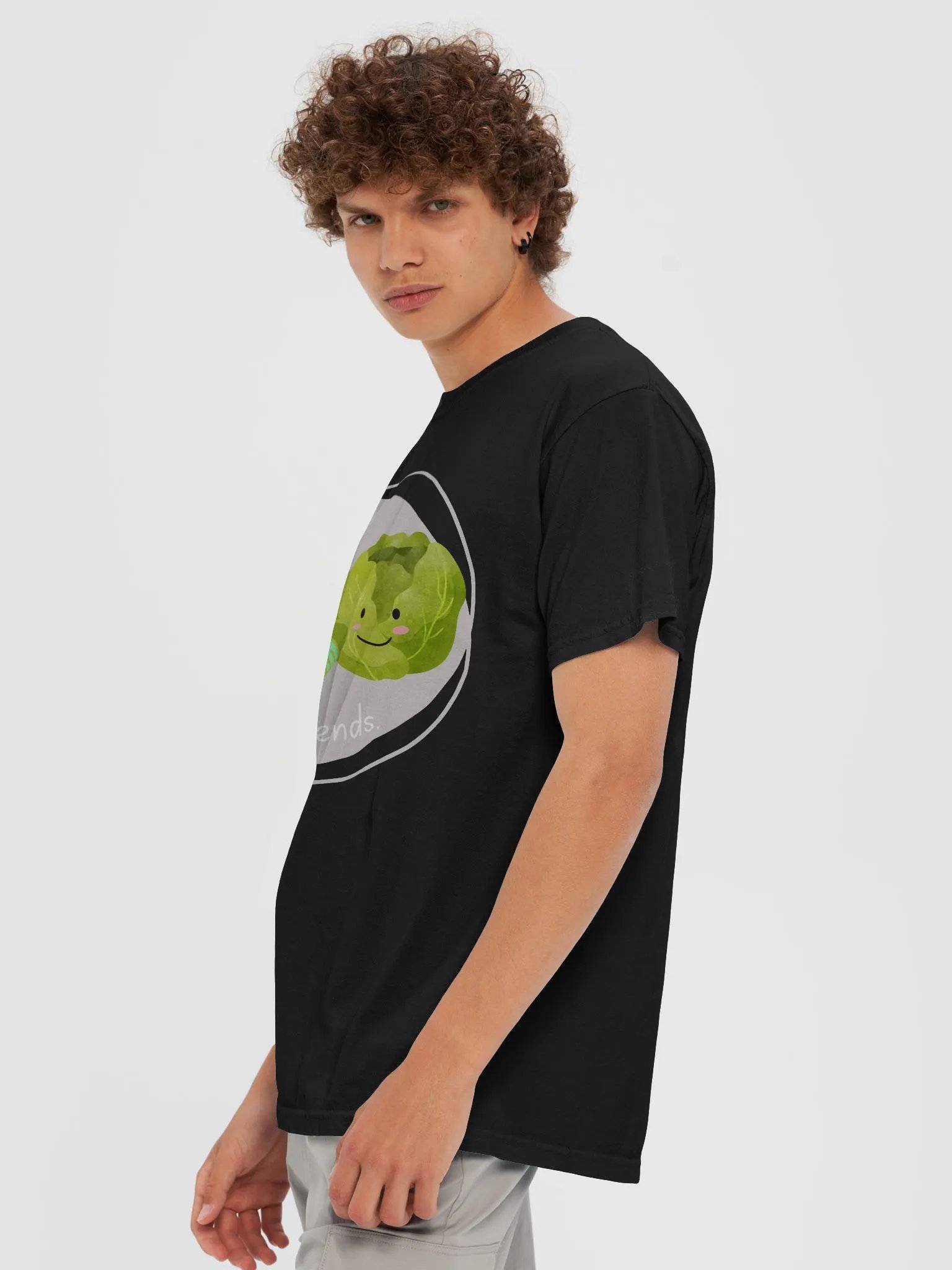 Lettuce Be Friends – Funny Vegetable Tee grey product image (34)