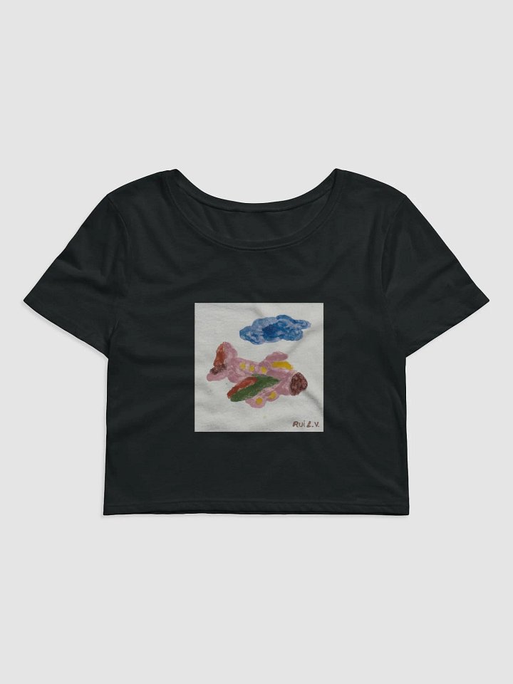 Kid Airplane (Bella+Canvas Women's Crop Baby Tee) product image (1)
