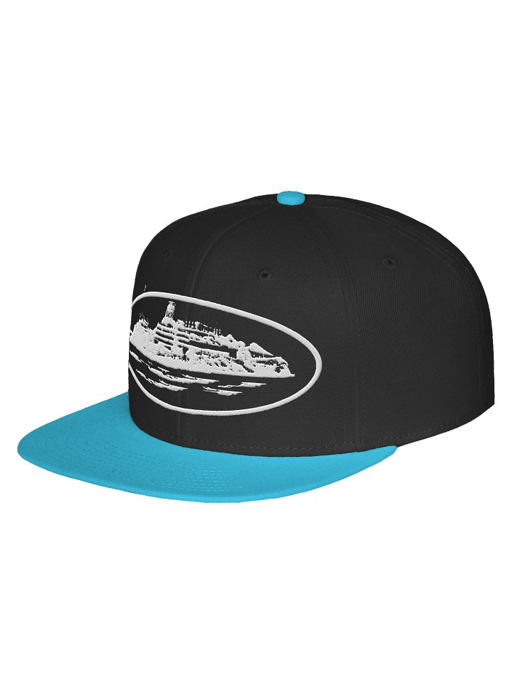 Corteiz Alcatraz Trucker Hat Black/Royal product image (1)