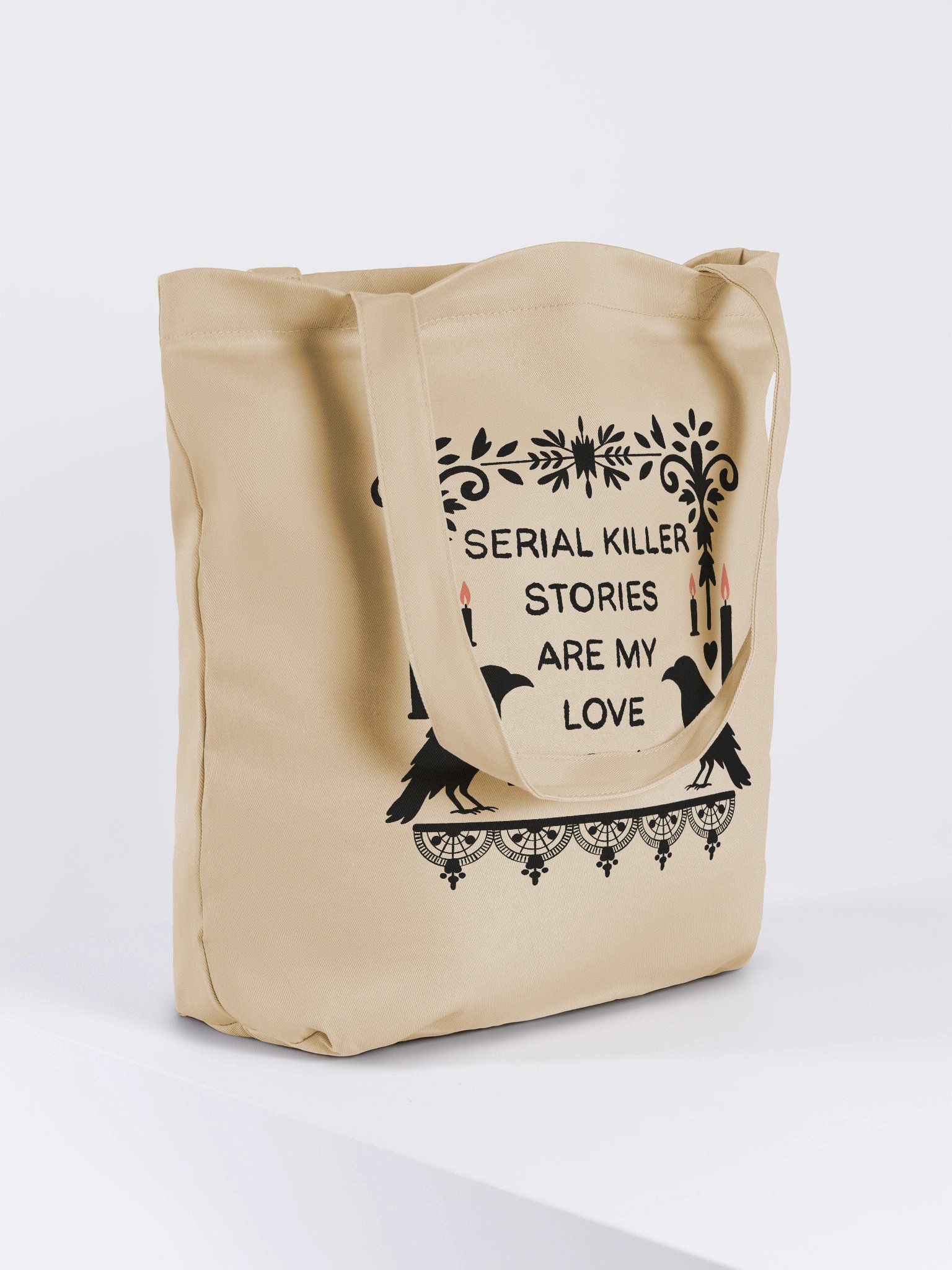 Gothic Serial Killer Stories Are My Love Language Tote Bag For True Crime Lovers product image (5)