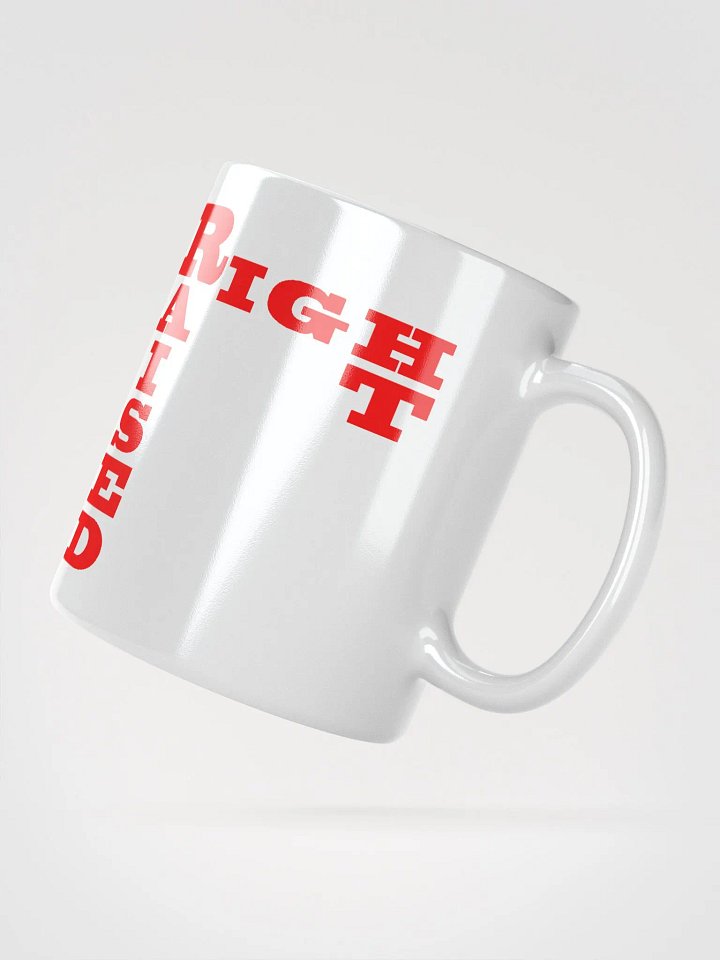Raised Right White Mug product image (3)