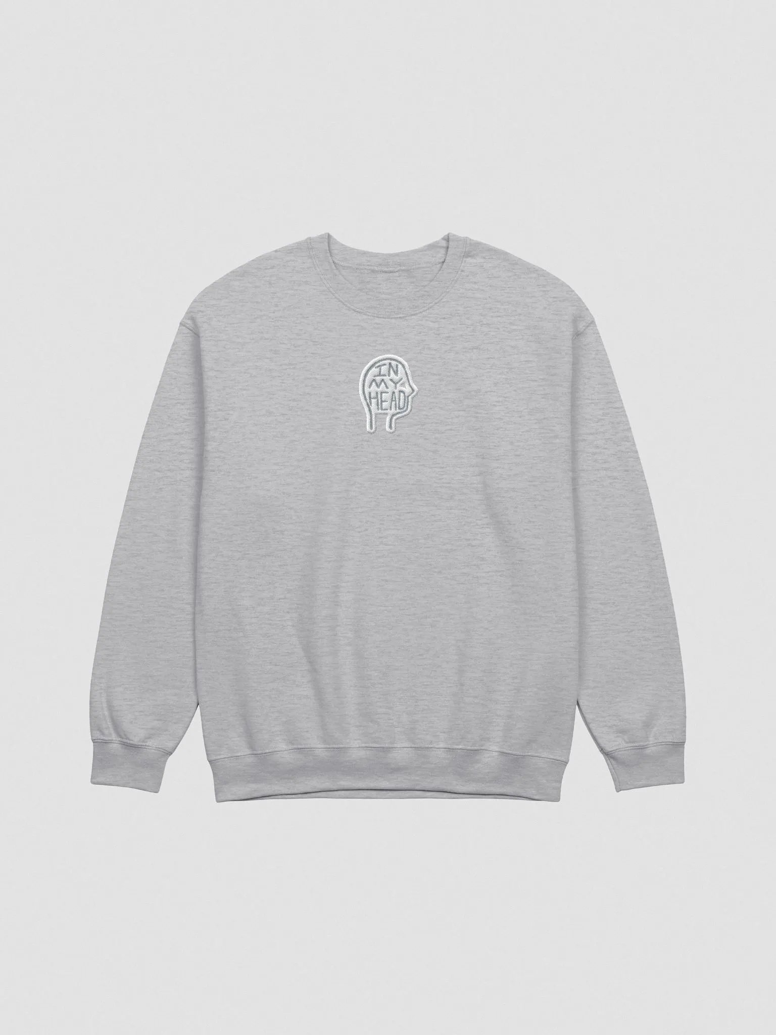 In My Head embroidered crewneck (grey bubble design) product image (5)