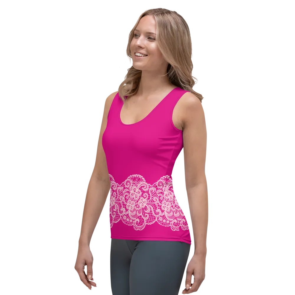 Lace Pink Premium Sportswear Tank Top product image (5)