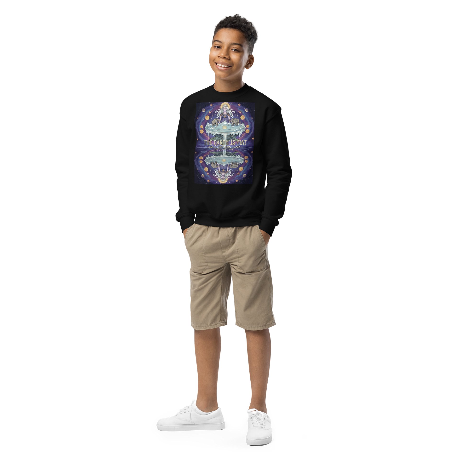 Celestial Flat Earth Youth Sweatshirt product image (1)
