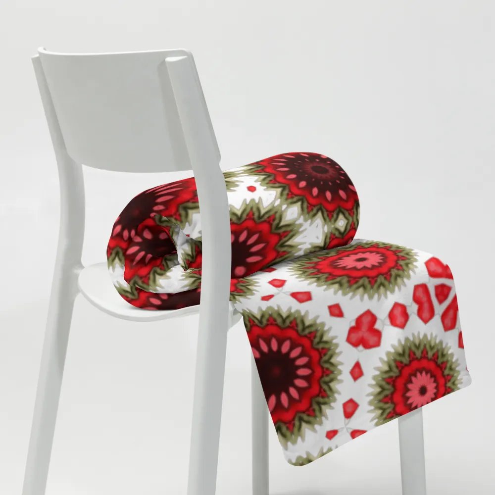 Red Green & White Daisy Throw Blanket product image (9)