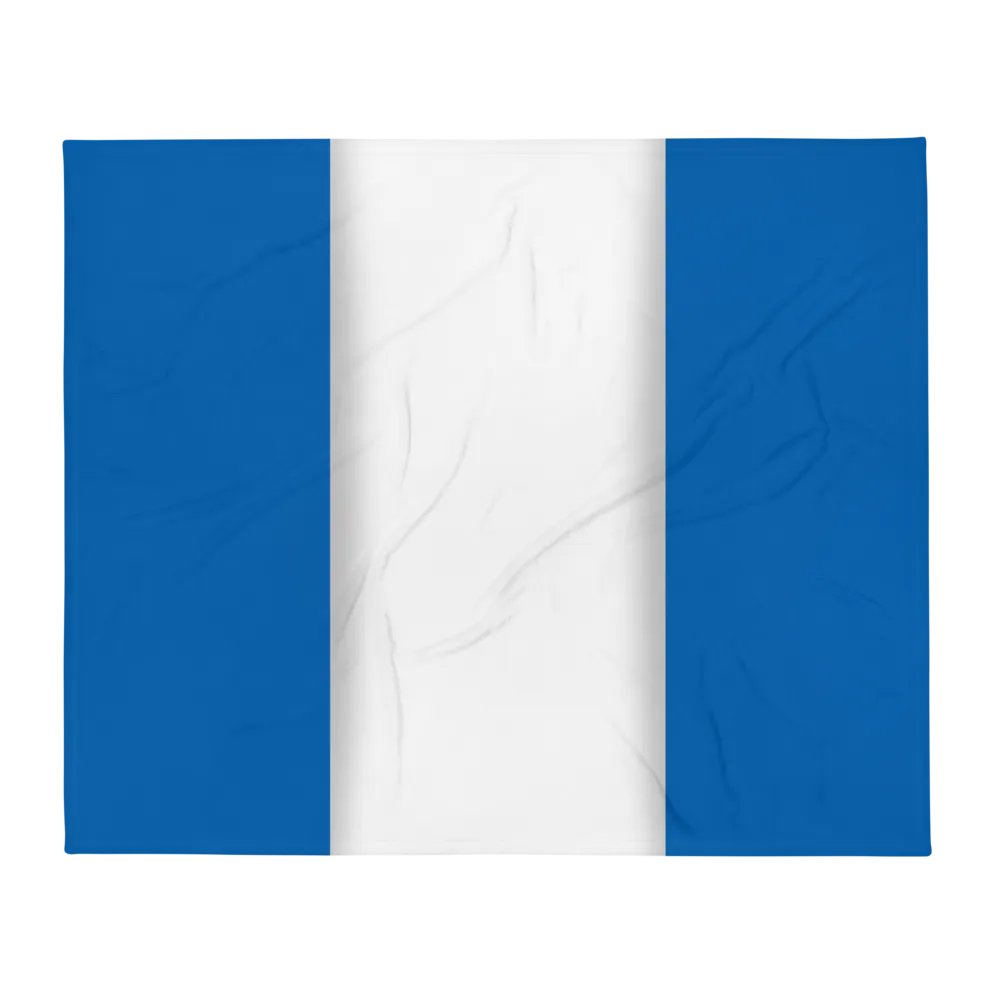 Blue White Blue Flag Colored Throw Blanket product image (2)