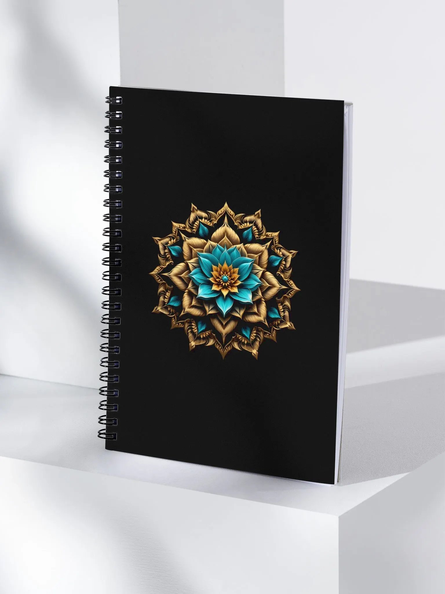 Spiral Notebook with Gold Mandala Design product image (4)