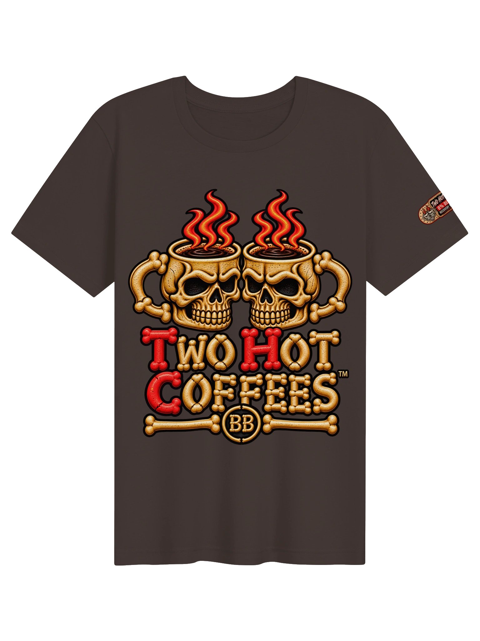 TWO HOT COFFEES™ — WHEN “IT’S FINE” NEEDS BACKUP — TEE product image (31)