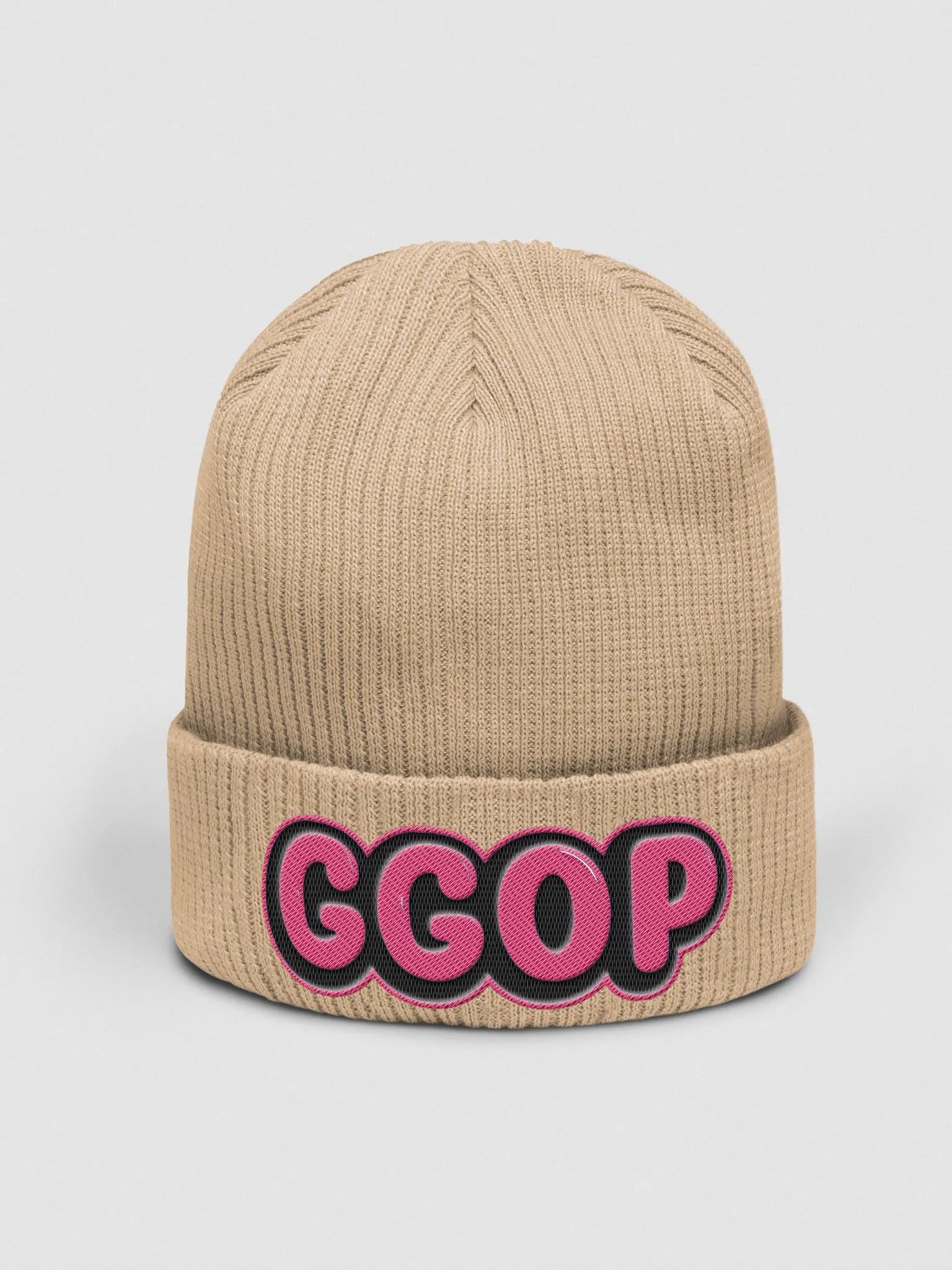 Pink Embroidered GGOP Beanie product image (2)