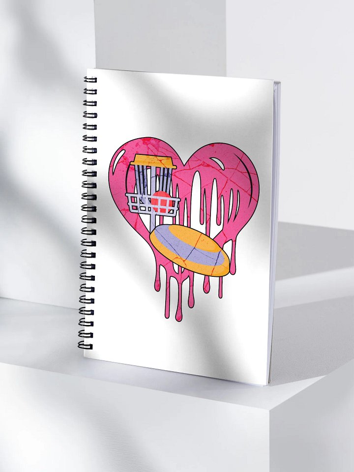 Heart Disc Golf of the Game Spiral Notebook product image (1)