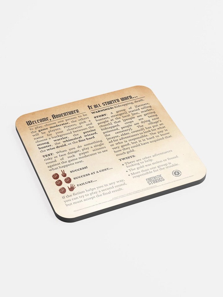 Fantastic Stories Coaster + PDF product image (1)