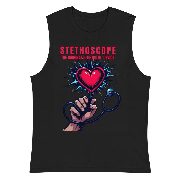 Heartbeat Stethoscope Muscle Tank product image (3)