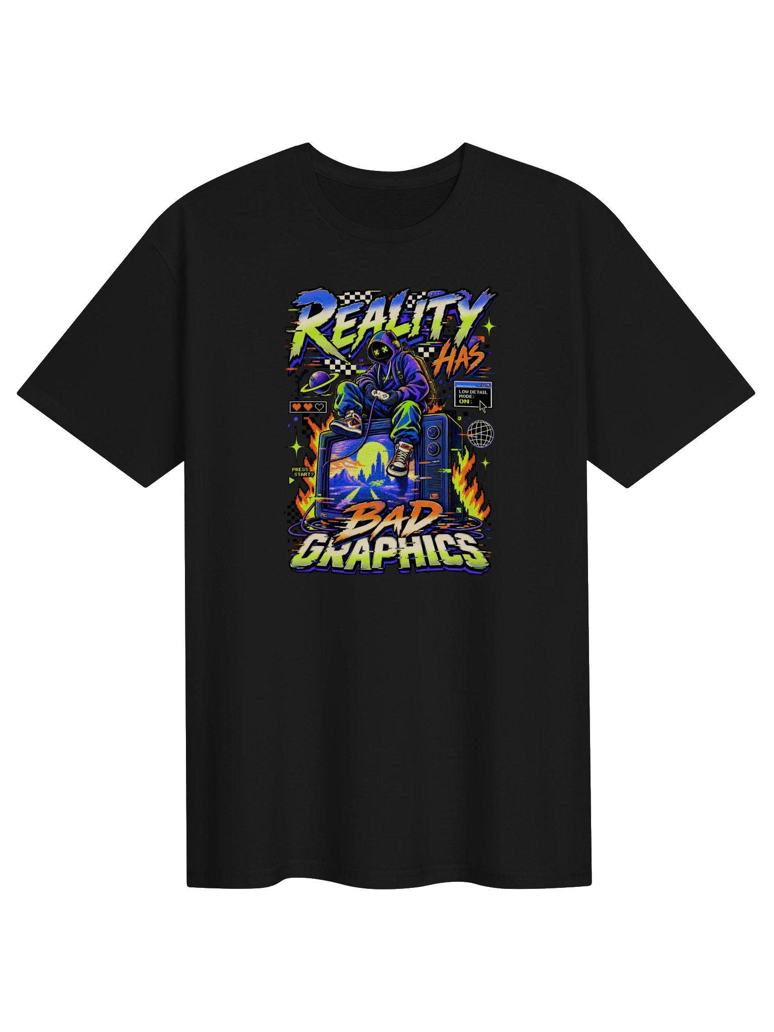 Reality Has Bad Graphics Retro Gamer Tee product image (1)