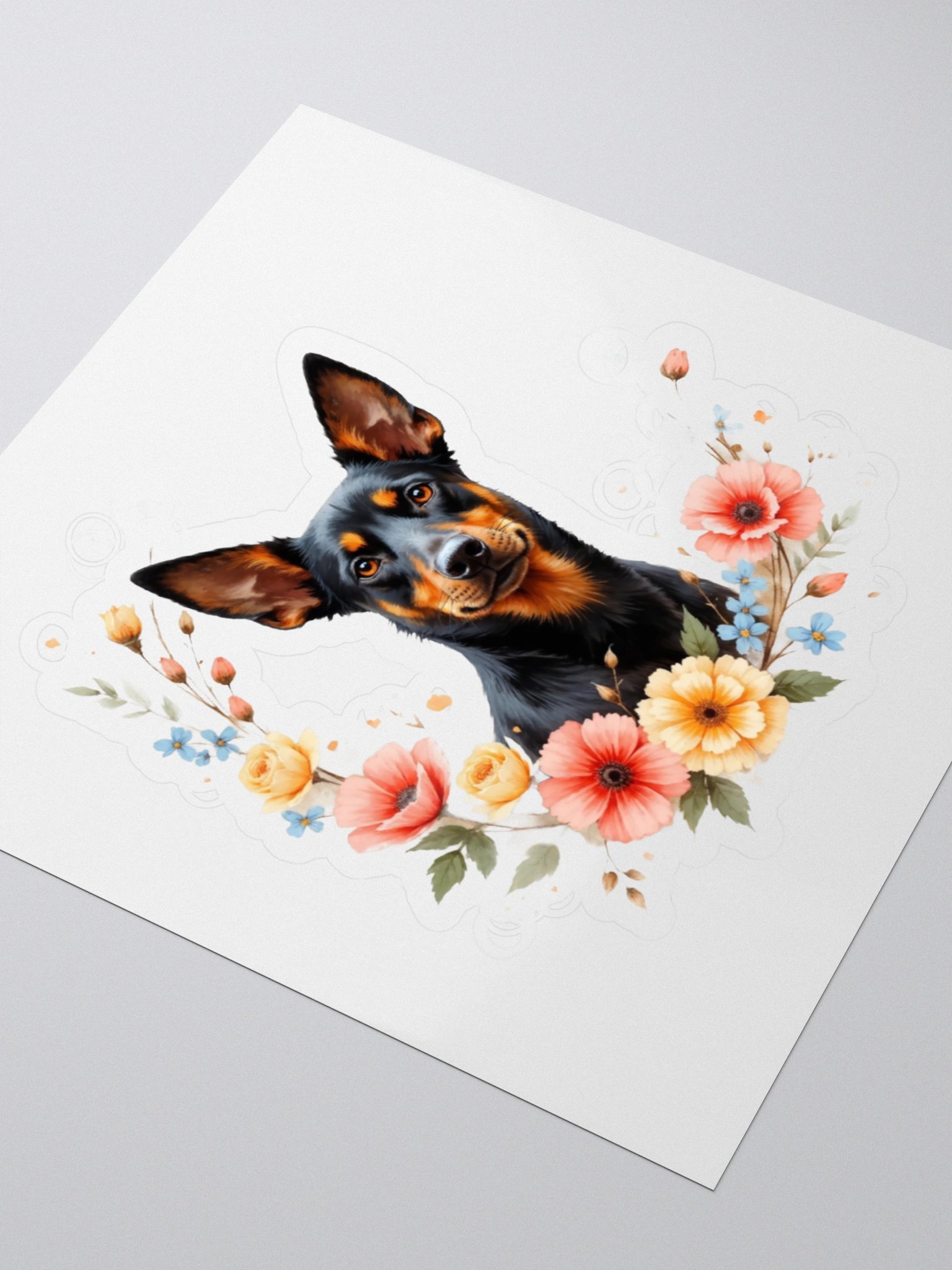 Potcake Floral Sticker product image (3)