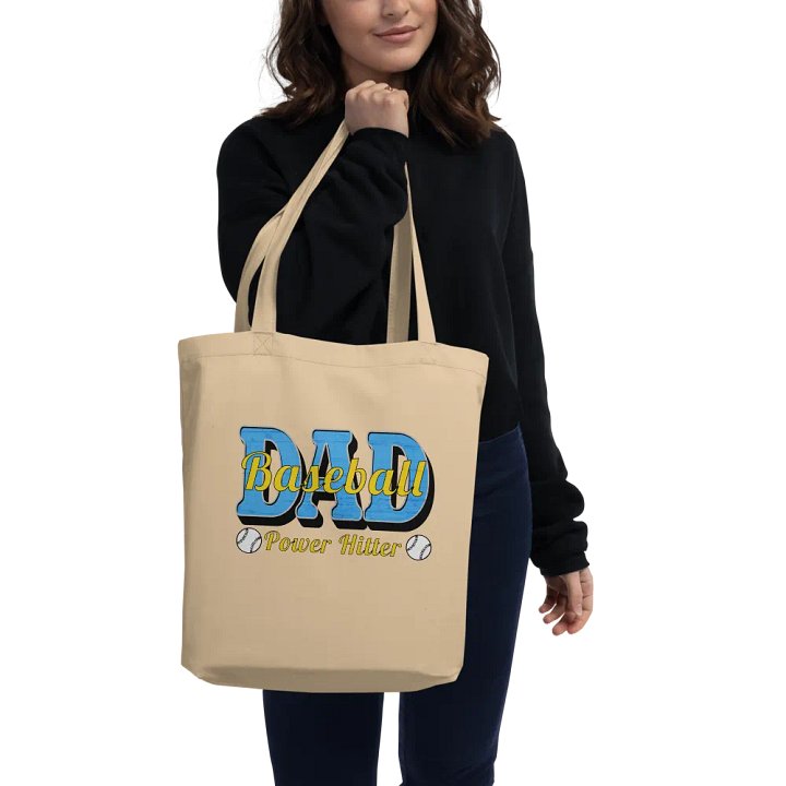 Dad Baseball Power Hitter Eco-friendly Tote product image (2)