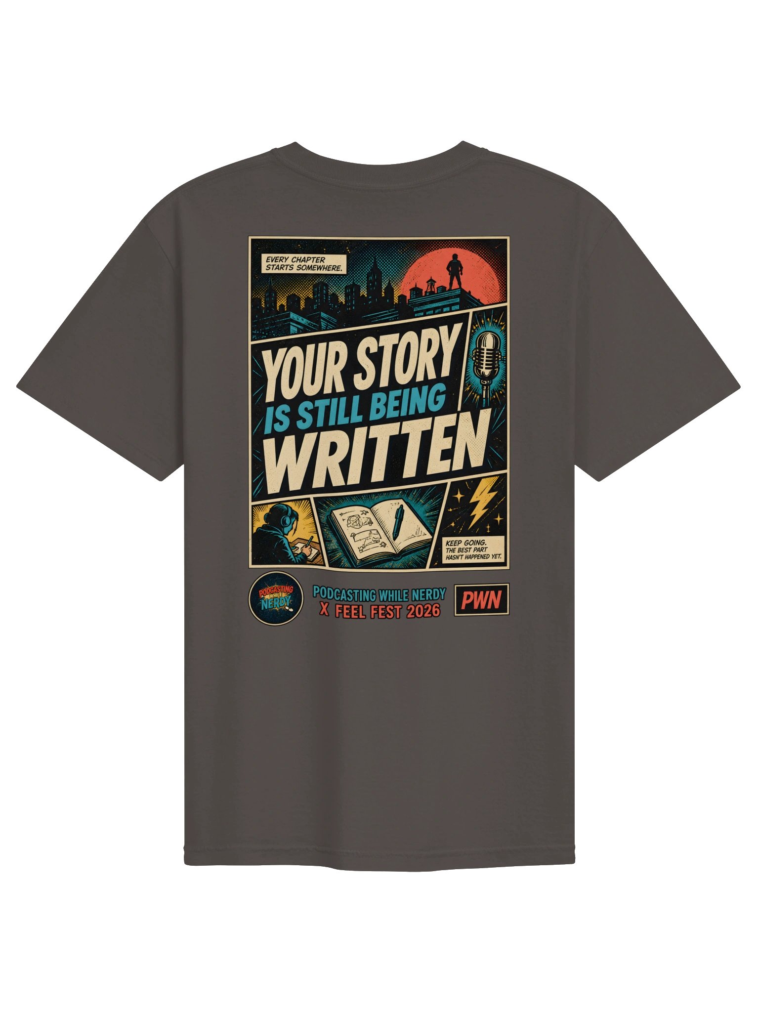 Origin Story — Feel Fest 2026 Heavyweight T-Shirt product image (2)