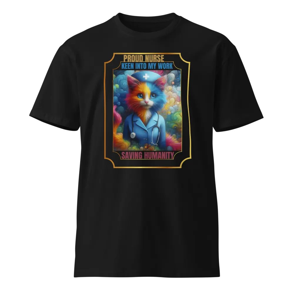 Whimsical Nurse Cat Unisex T-Shirt product image (1)