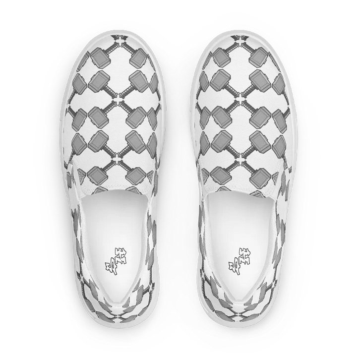 Illusionary Cube Pattern Men's Slip-On Canvas Shoes product image (1)