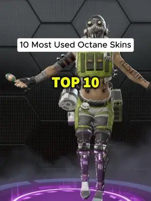10 Most Used Octane skins #apex #apexlegends #apexlegendsclips #xneeyah #girlgamer 