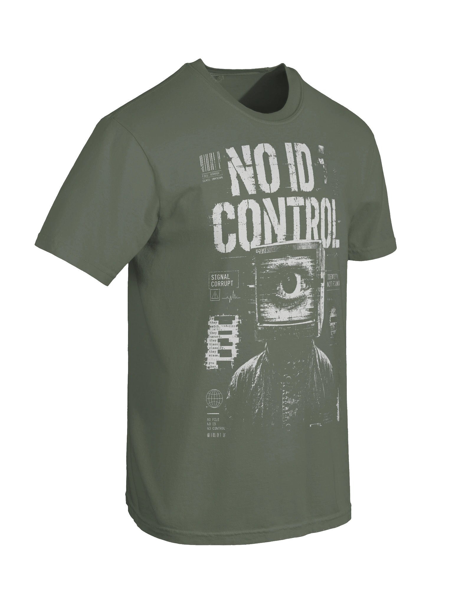 "No ID Control" // Heavyweight Vintage Graphic Tee product image (4)