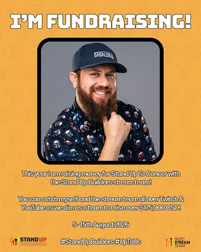 Less than 12 hours away until fundraising begins for Stand Up to Cancer with the Stand Up Builders! This will be my 5th year ...