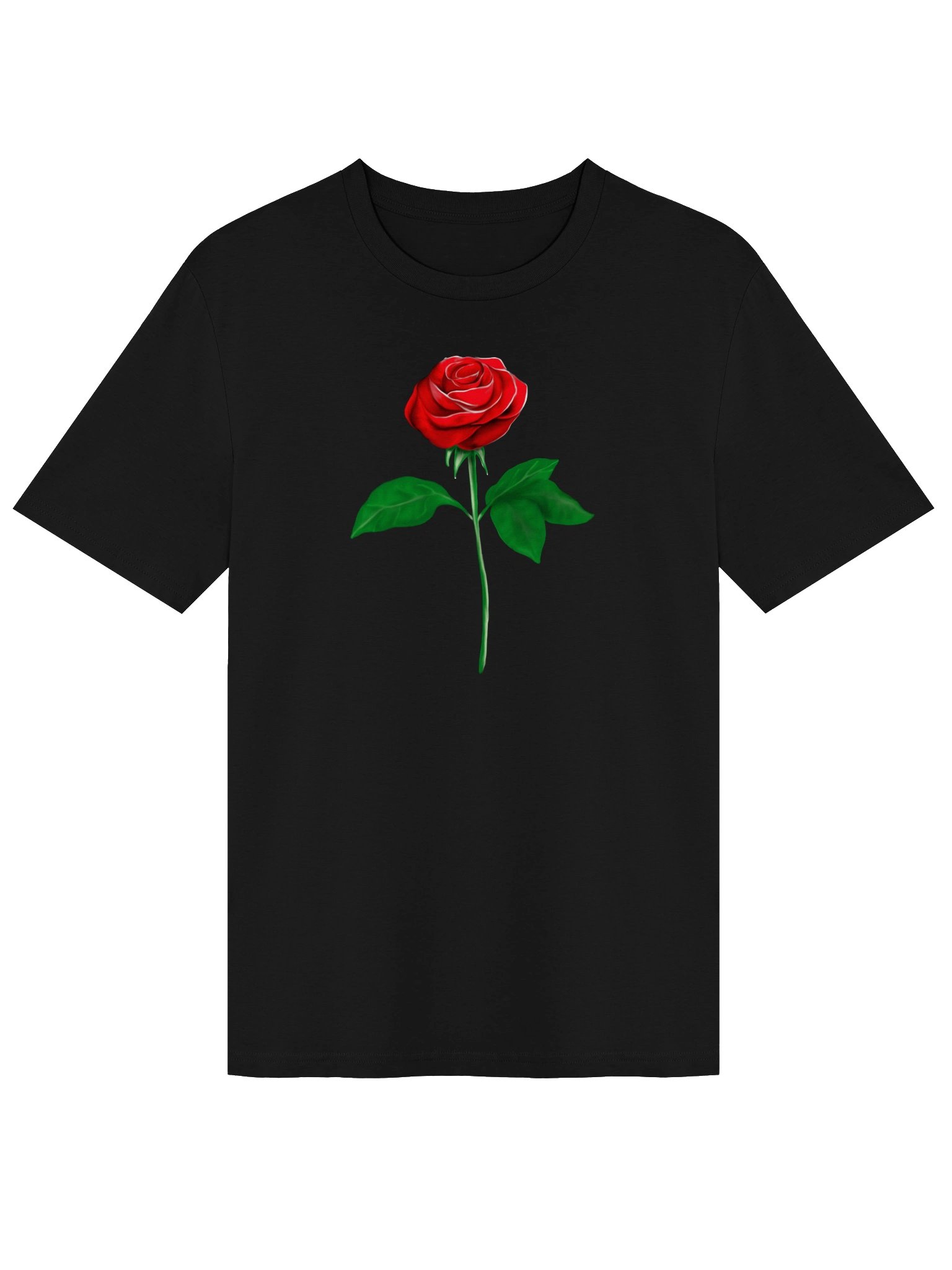 "Single Rose" T-Shirt. Unisex Stanley/Stella Organic Ribbed Neck T-Shirt product image (1)