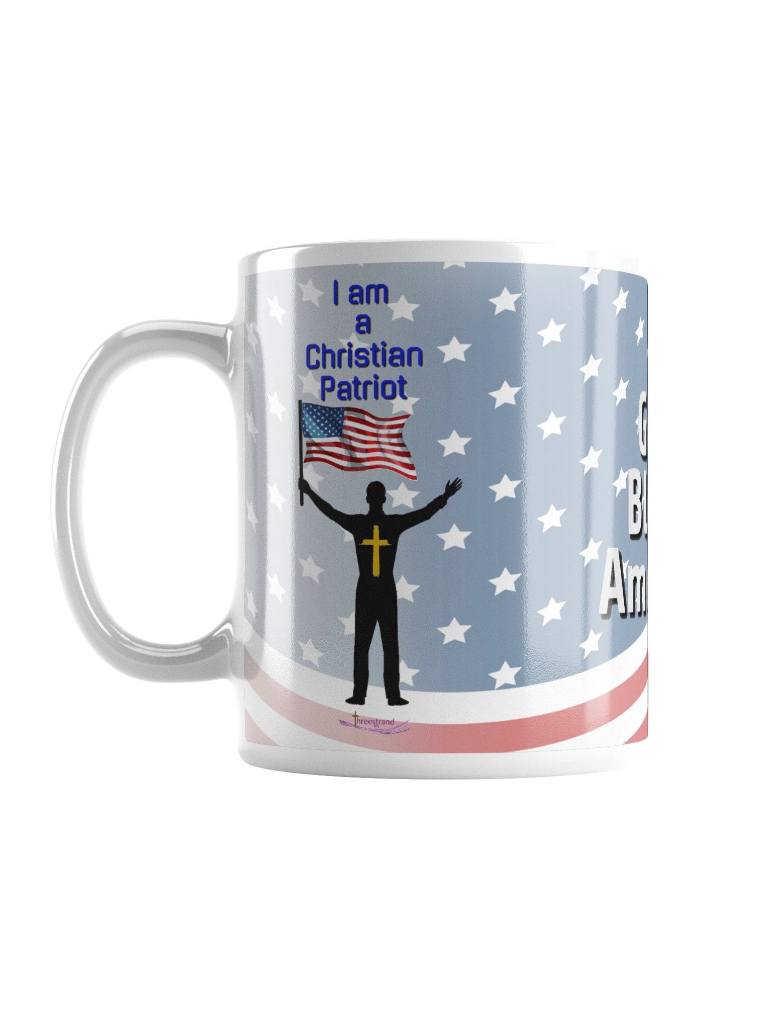 God Bless America — Christian Patriot Flag Mug -Male product image (1)