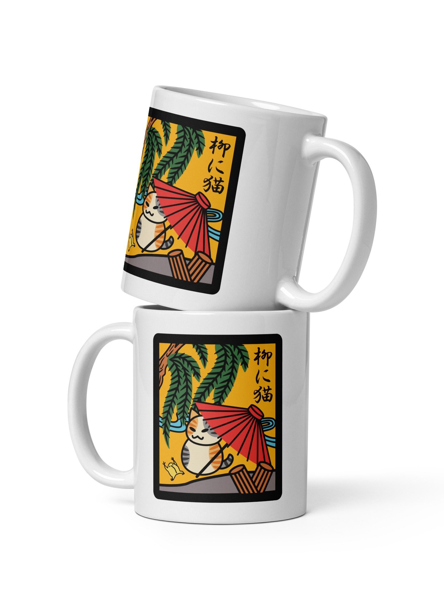 November Hanafuda Japanese Playing Card Cat 11 oz Mug product image (3)