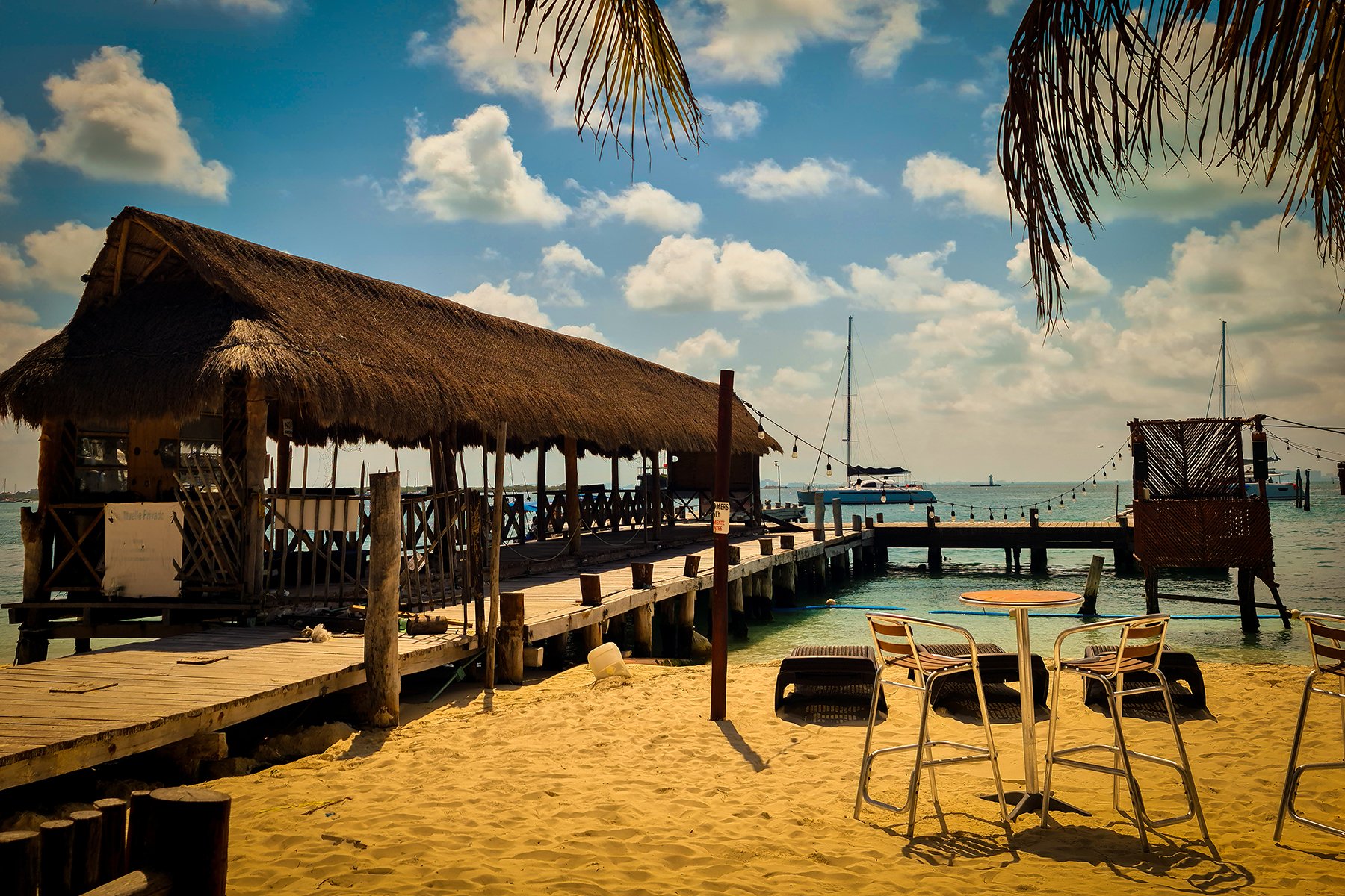 Small beach and dock on Isla Mujeres