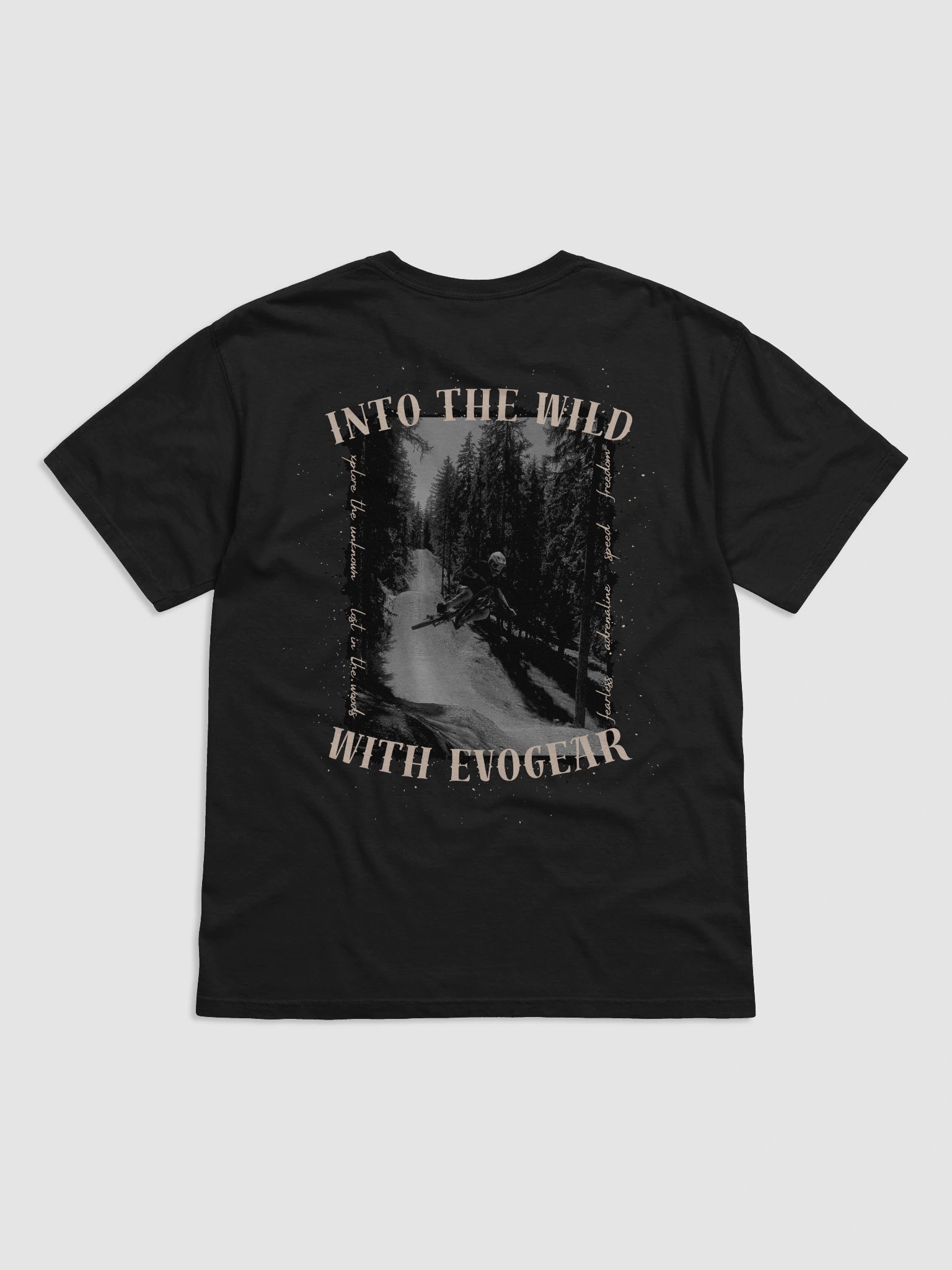Into The Wild – EvoGear x KLOW.MTB Tee Black product image (1)