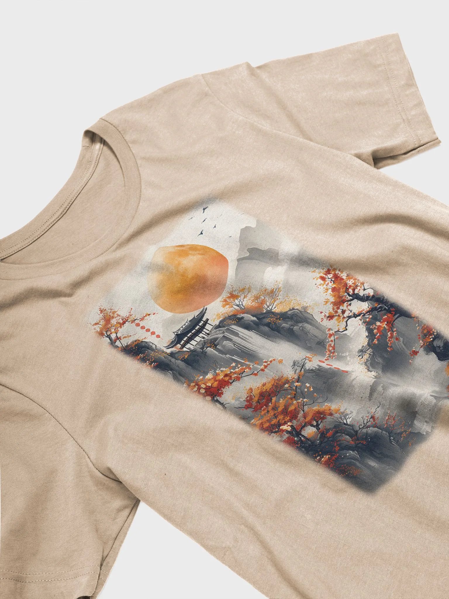 Japanese scene with red moon #2 product image (28)