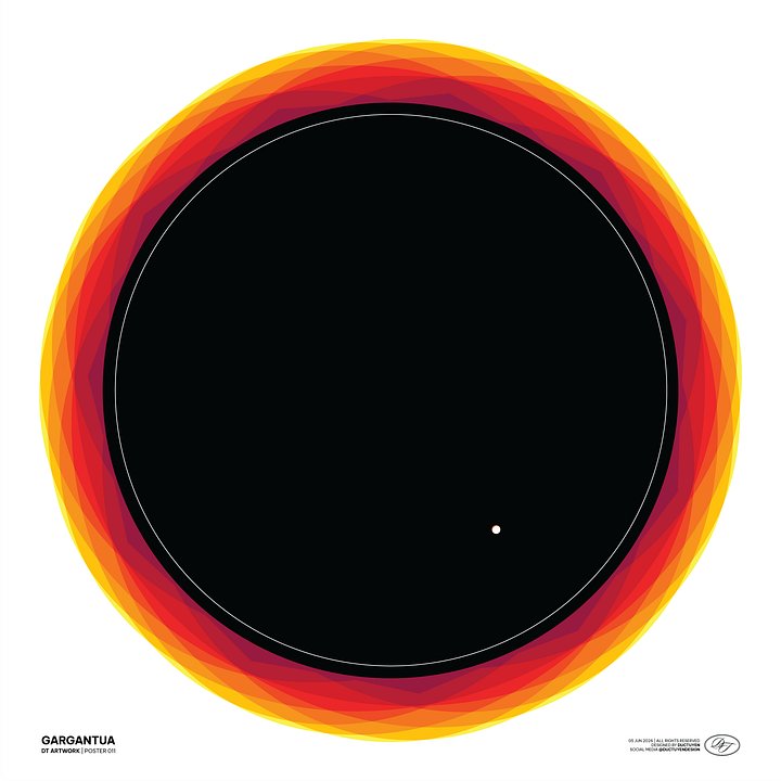 "GARGANTUA" Blackhole Print Poster (Unframe) product image (31)